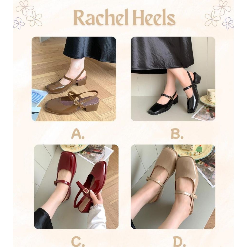 [ RACHEL HEELS SHOES ] Sepatu hells wanita harga murah sepatu wanita kantoran sepatu perempuan buat 