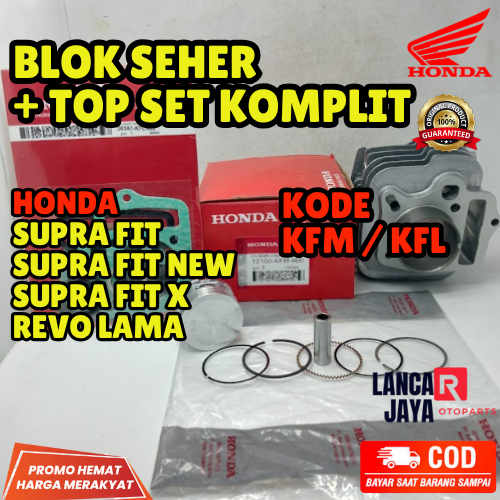 BLOK SEHER + TOP SEHER KOMPLIT HONDA KFM / KFL | HONDA AHM SUPRA FIT, SUPRA FIT NEW, SUPRA FIT X, RE