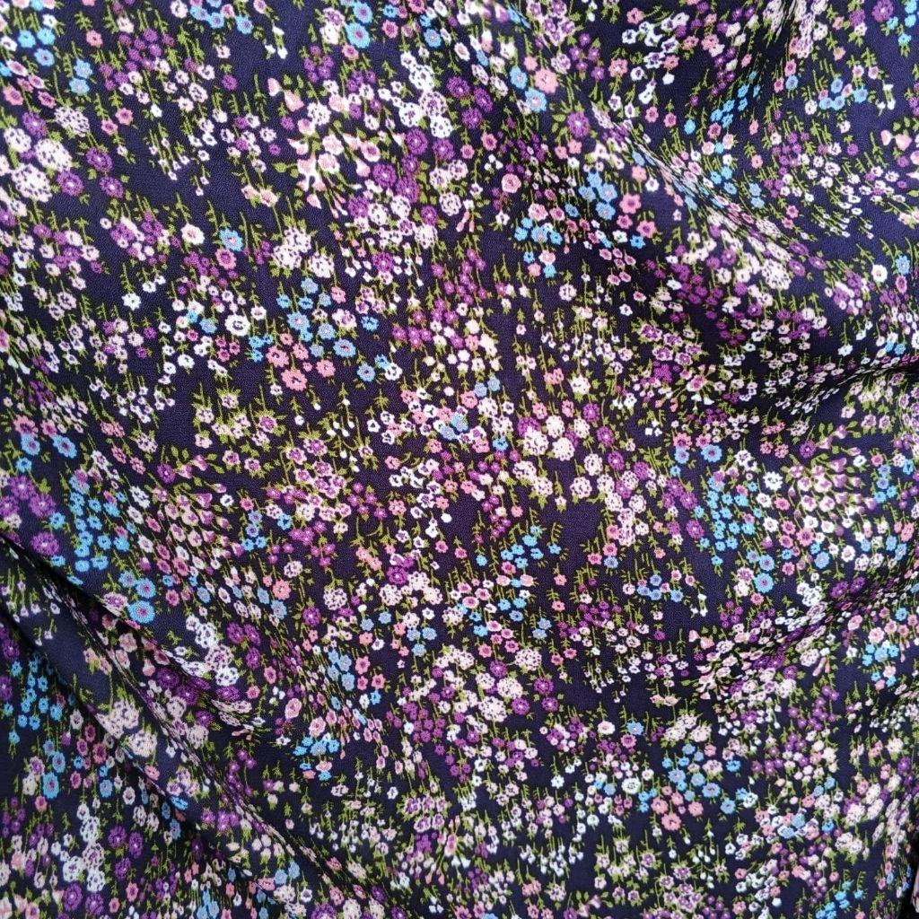 Kain Ceruti Motif Bunga Floral Mini | Bahan Sifon Ceruty Premium Print | Meteran Gamis Hijab Aj