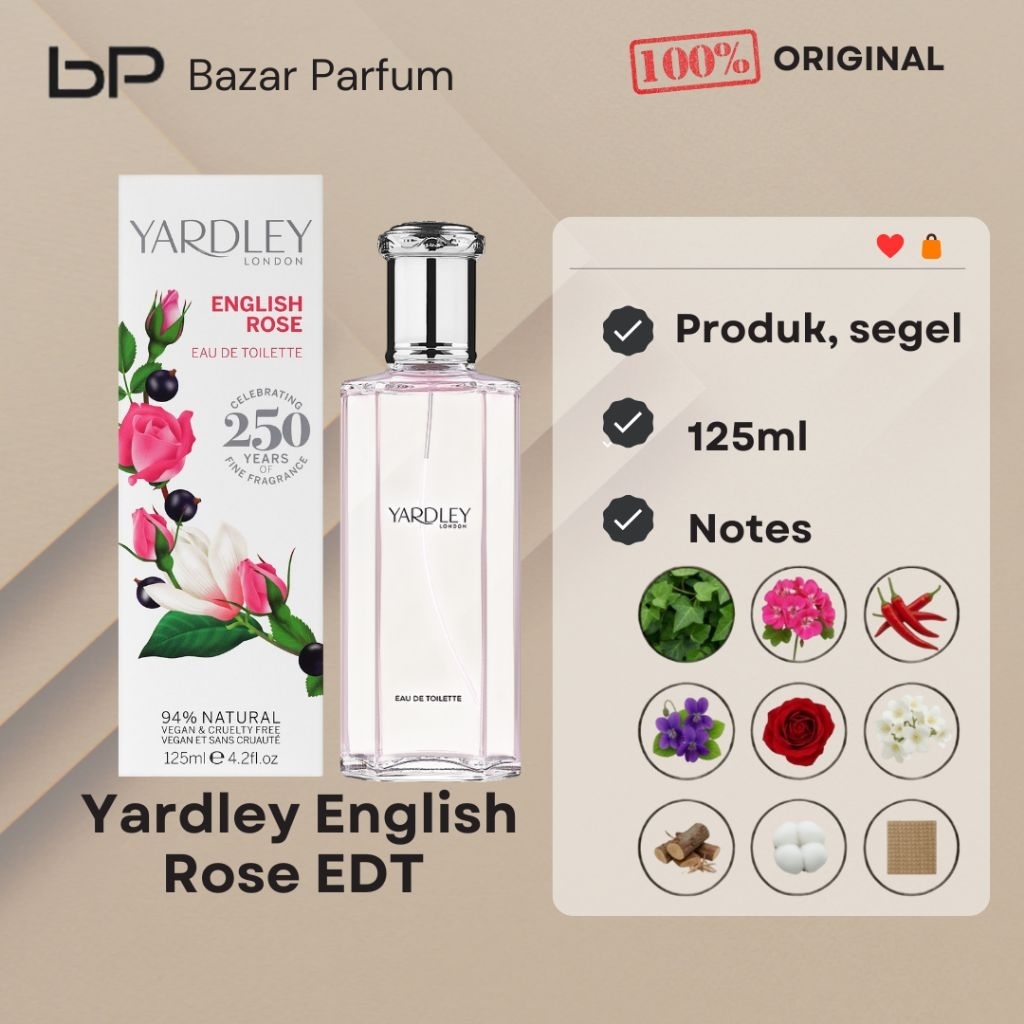 Parfum Wanita English Rose Yardley by Yardley London EDT for Women Original