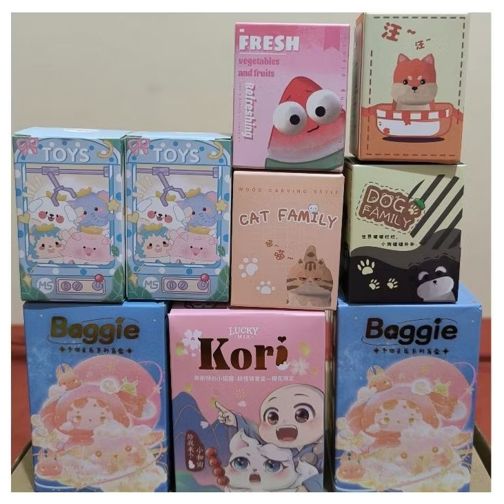 Blind Box  karakter KKV OHSOME ,  Blind box karakter kucing dan buah buahan