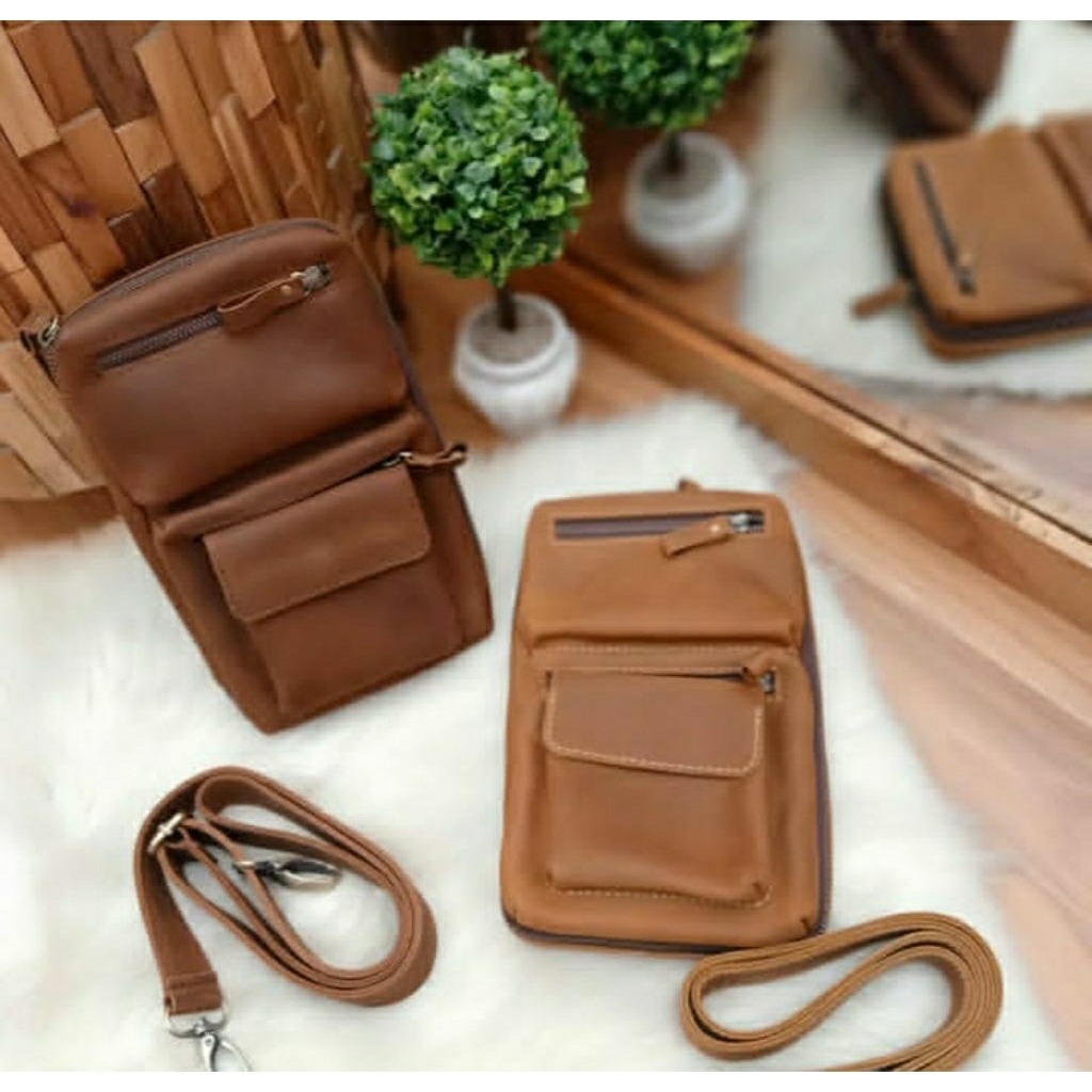 [PAPARILLO]Tas Pria Kulit Asli/Waist Bag Pria Kulit/Tas Pria Selempang Kulit Asli/Tas Pria Kulit Gar