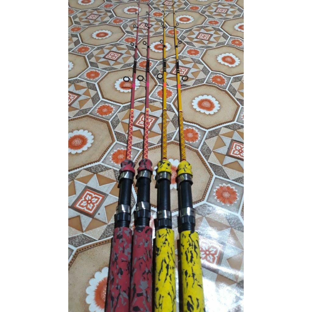 paket hemat 4 joran custom nila/udang panjang 120cm-150cm