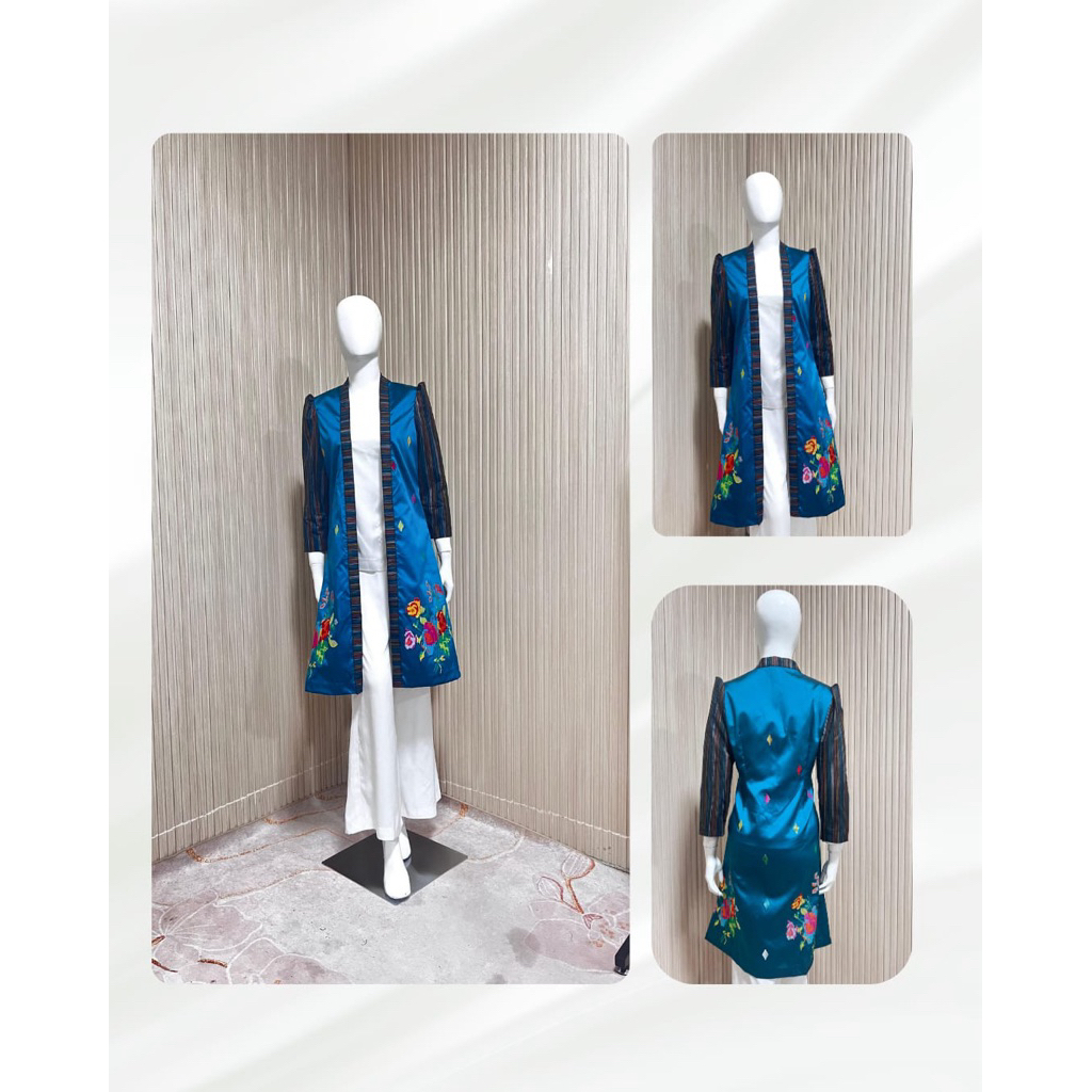 Outer Etnik Motif Lagosi Bordir Bunga – Wastra Nusantara Elegan