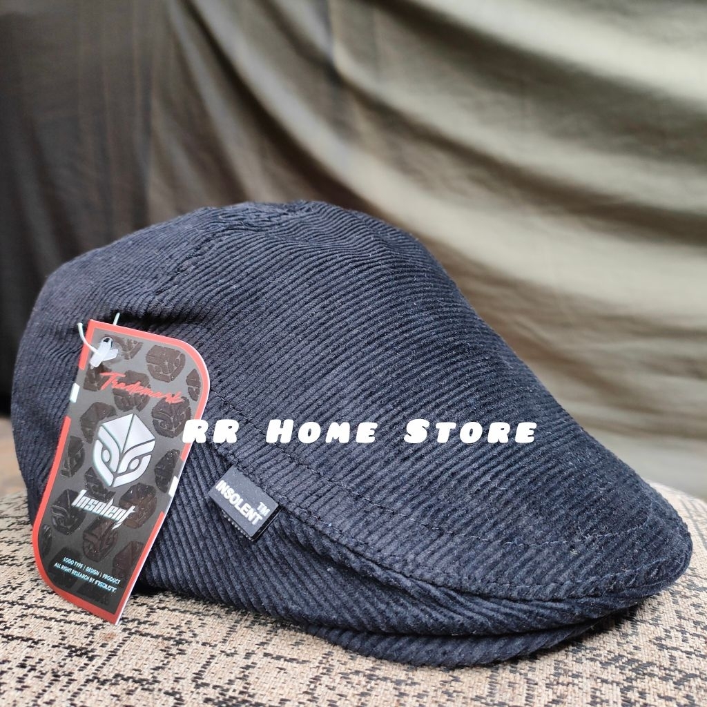Topi Patino Kodorai Hitam| Topi Copet | Topi Pelukis | Topi Flat Cap Pria