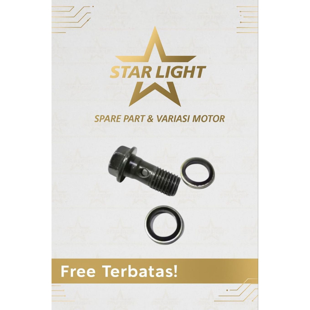 BAUT SELANG REM / BAUT 14 KALIPER PALABABI PLUS RING / BAUT MASTER REM