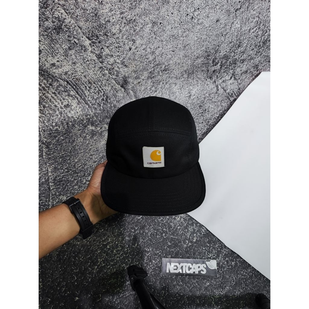 TOPI CARHARTT FIVE PANEL BLACK