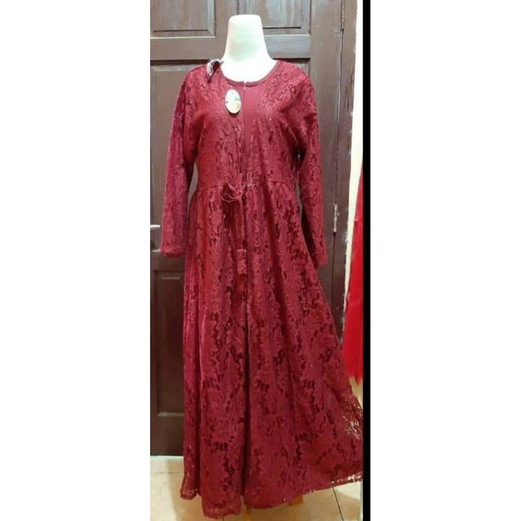 Gamis Set Outer, Outer Brukat , Gamis Brukat , Gamis Tile dan Rok Jeans.
