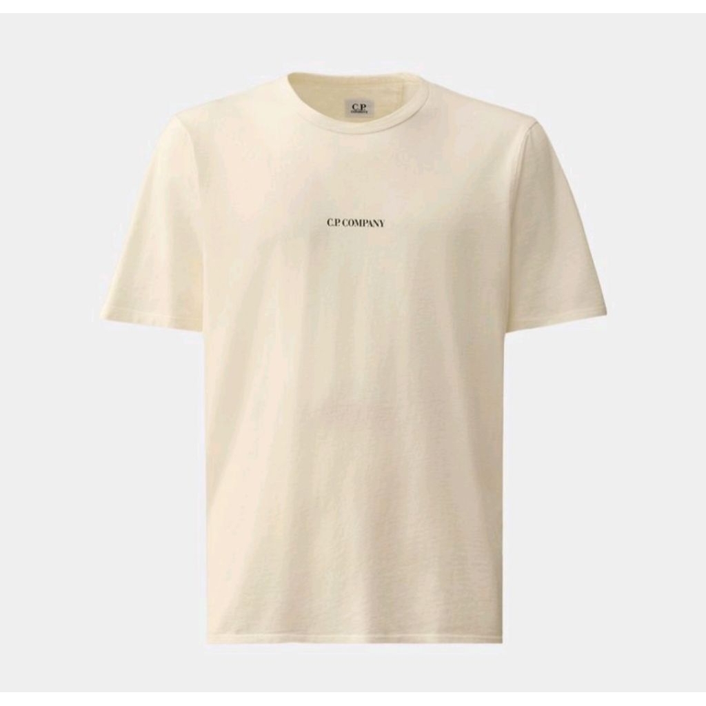 C.P. COMPANY - 24/1 JERSEY LOGO T-SHIRT - GAUZE WHITE