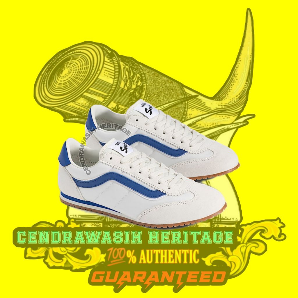 Vans Super Lowpro Marshmallow White True Blue Original