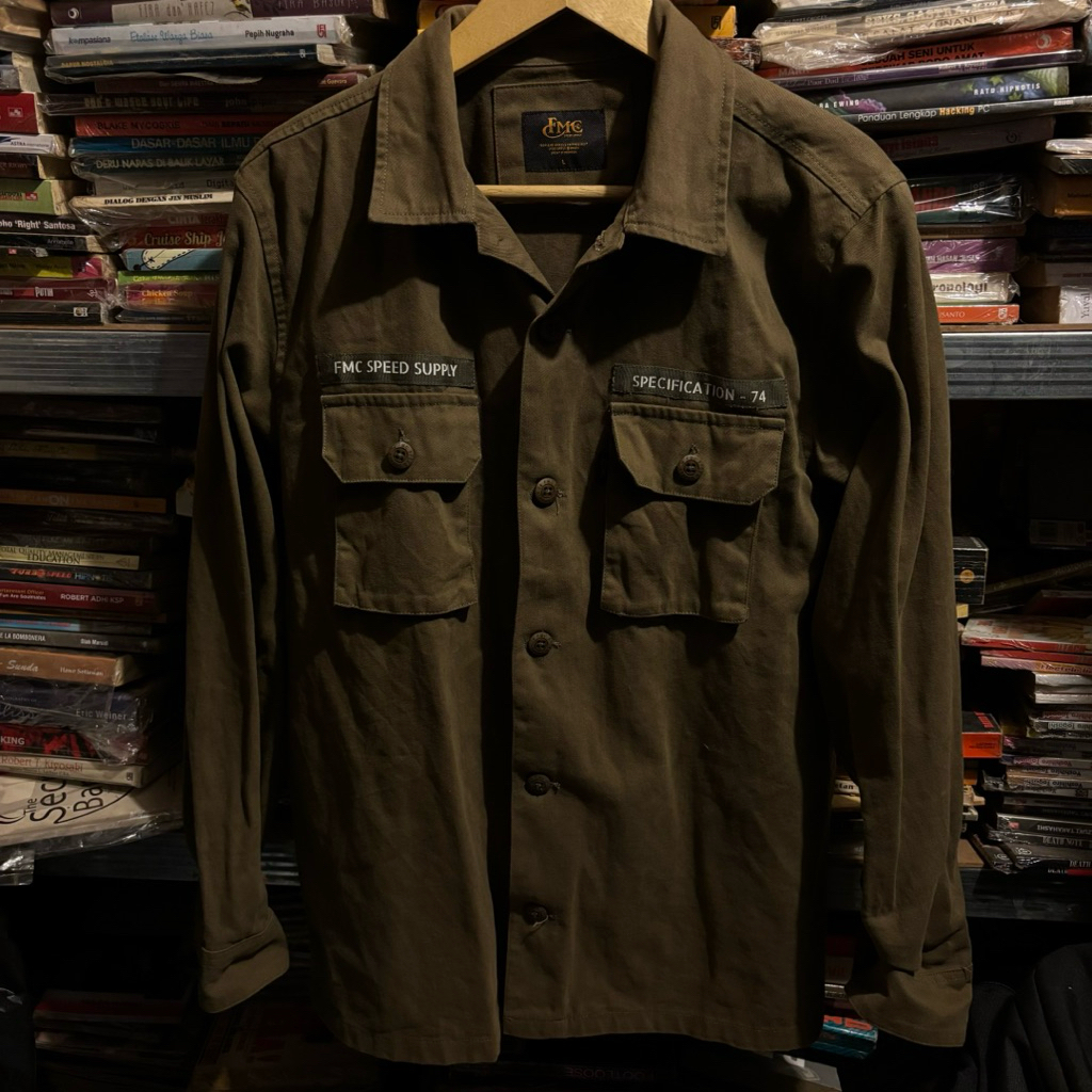 ORIGINAL JACKET FMC OLIVE JAKET MOTOR DEUS EX MACHINA VON DUTCH SIZE L