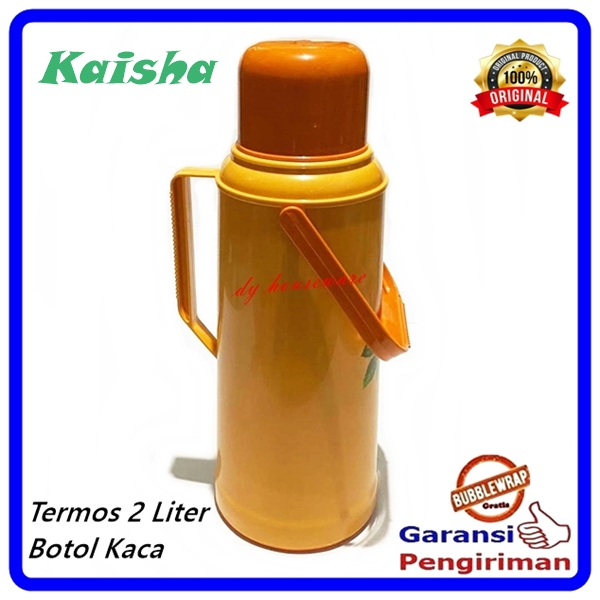 Termos Air Panas 2 Liter Botol Kaca Thermos Air Vacuum Flask Kaisha