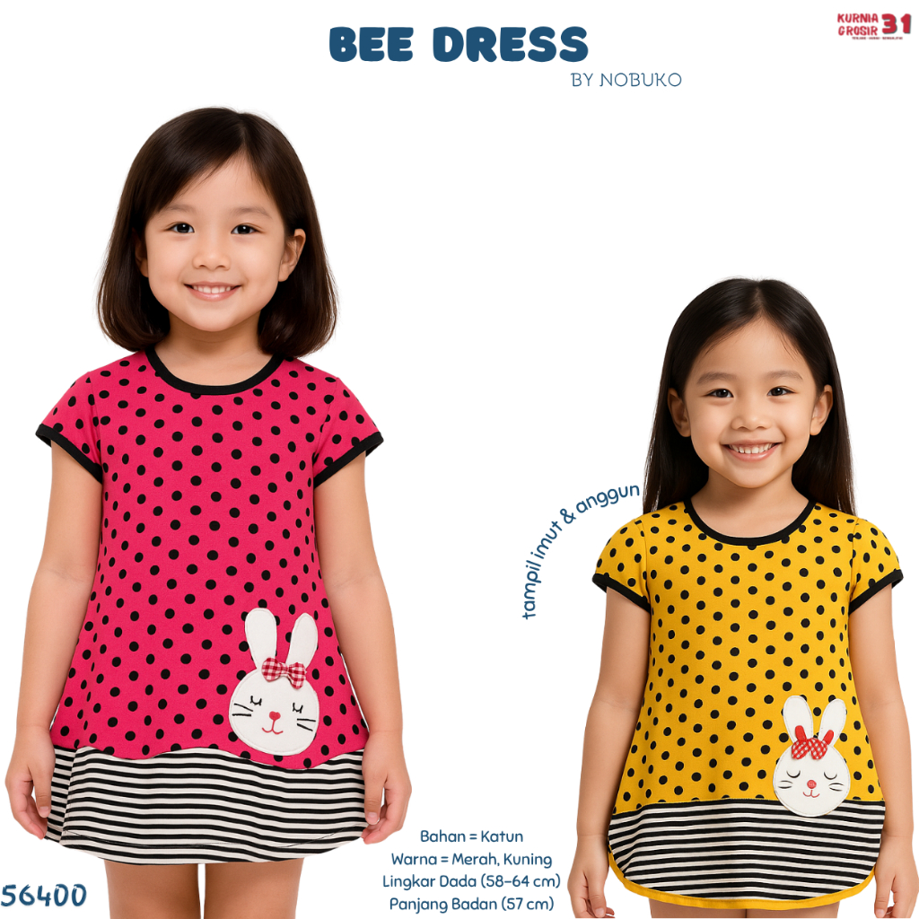 Dress Anak Perempuan Katun  Motif – Dress Anak Pesta  Katun Jepang - 56400