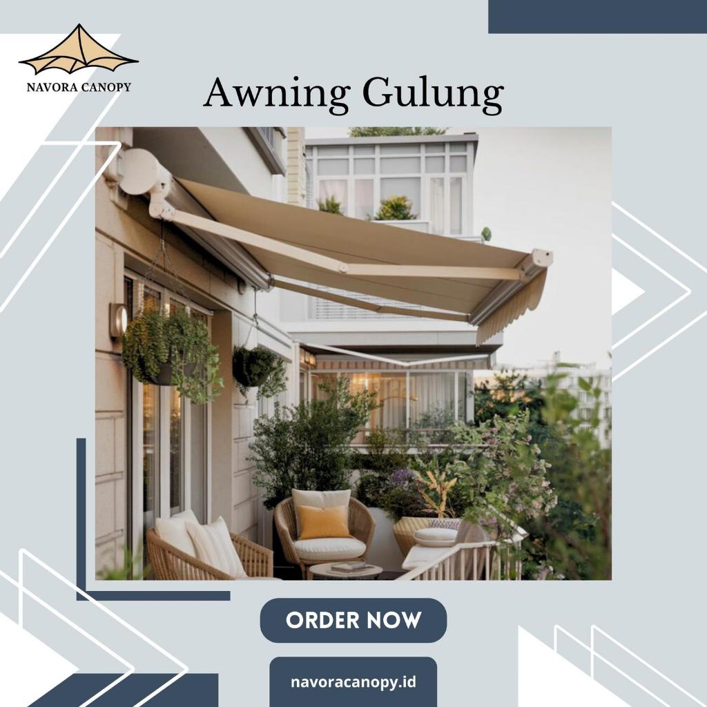 Canopy Lipat Awning Gulung Elektrik Manual Bergaransi Bandung - Kanopi Outdoor Awet