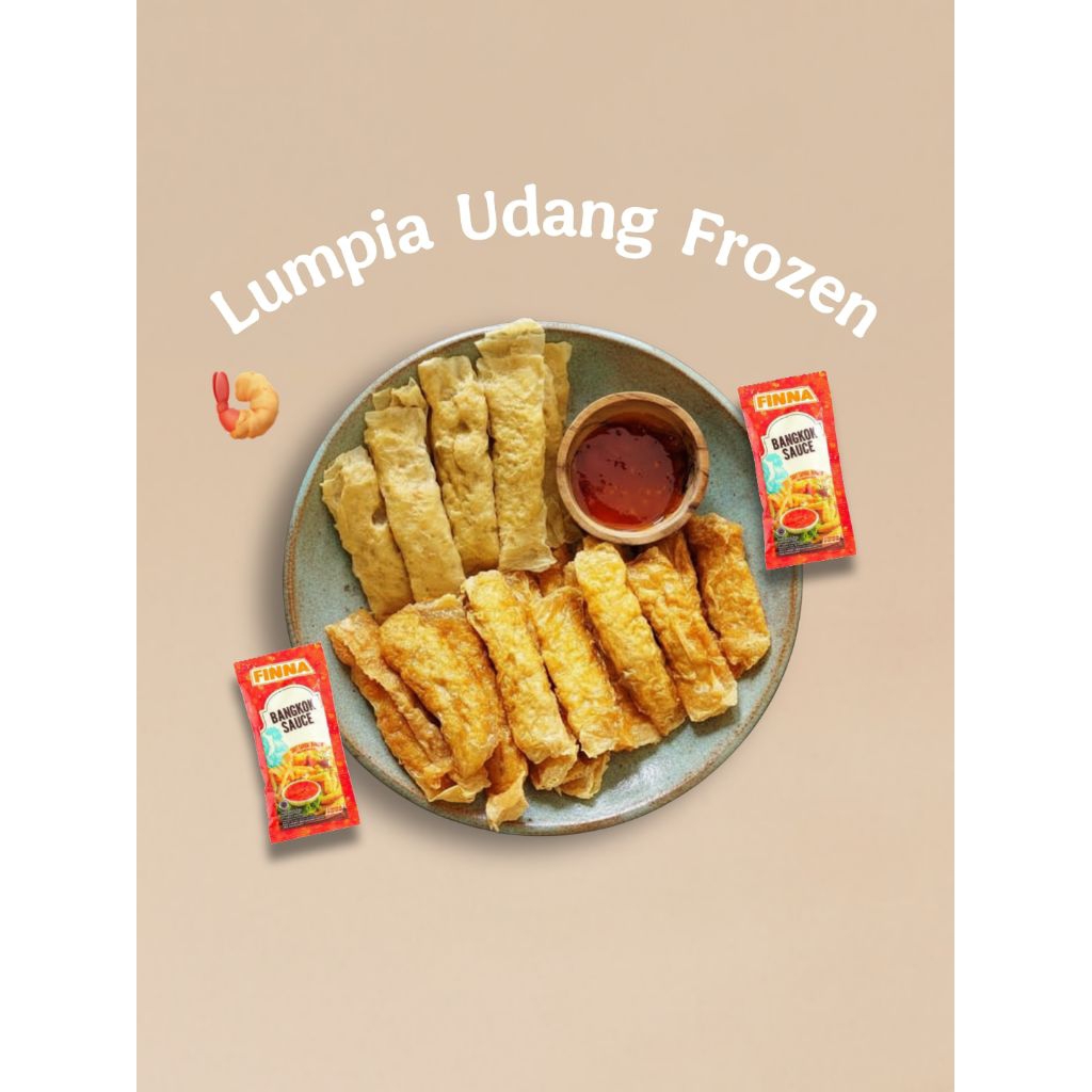 Lumpia Udang Goreng Frozen, Lumpia Udang Kulit Tahu, FREE CHILLI OIL