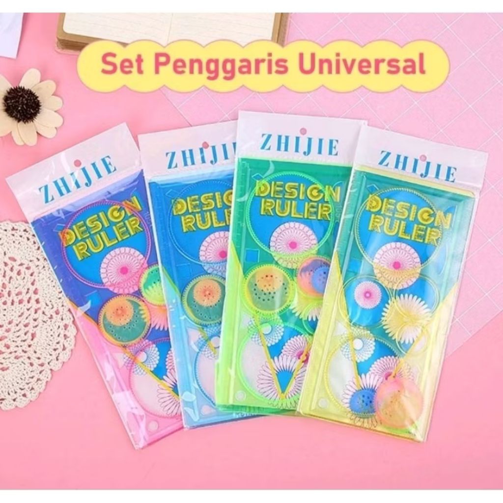 Penggaris Rotary/Penggaris Ajaib/Garisan Rotary bunga/spirograph geometrik ruler