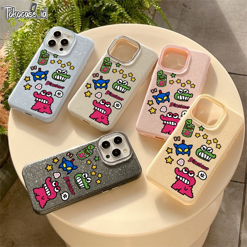 TP8024 Casing Case Stardust Glitter dinosaur pattern cute Compatible For Iphone 7 8 7+ 8+ X Xs Xr 11