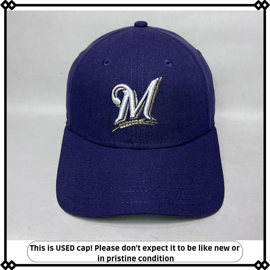 topi Newera MLB Milwauke Brewers setelan original second dewasa unisex