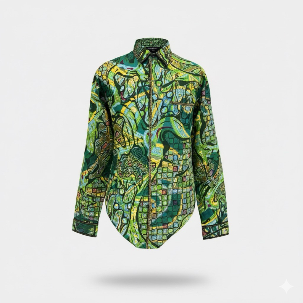 Baju Batik Kemeja Smok Bordir Bahan Katun Solo Laseman Dua Kali Proses Jahitan Full Lapisan Trikot W