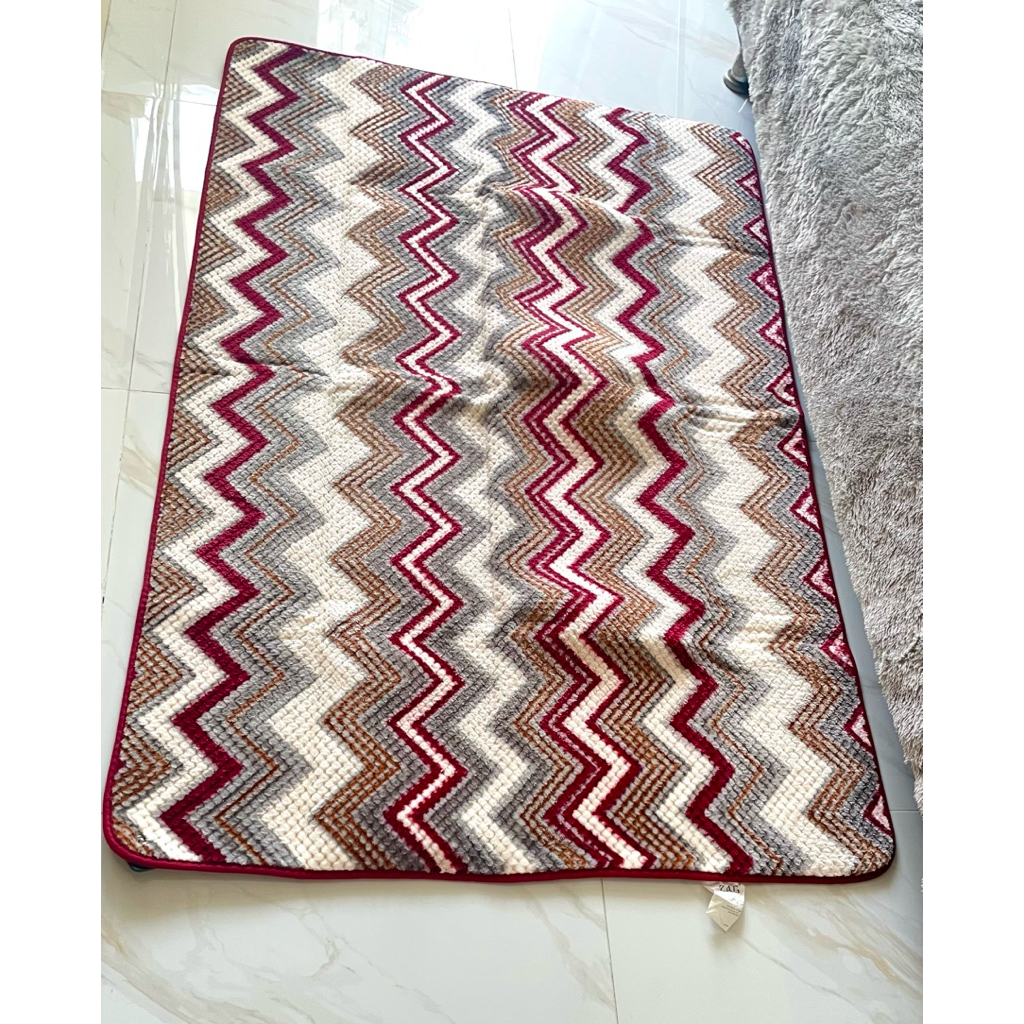 Karpet Informa Rug Zag Aesthetic Pattern Zag Premium  Fabric