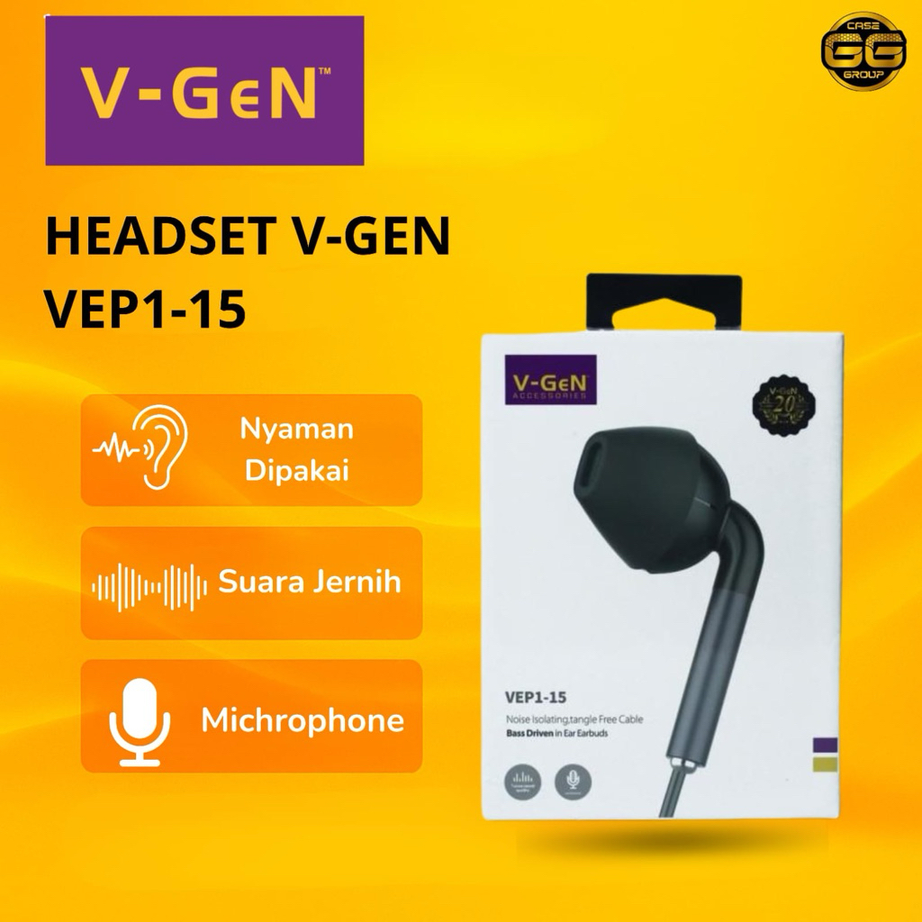 EARPHONE // HANDSFREE V-GEN VEP1-15