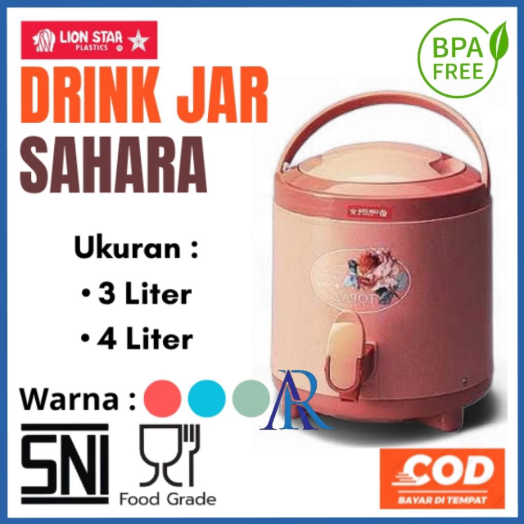 Drink Jar Sahara Lion Star 3 Liter & 4 Liter/ Dispenser air Sahara Lion Star/ Lion Star Tempat Minum
