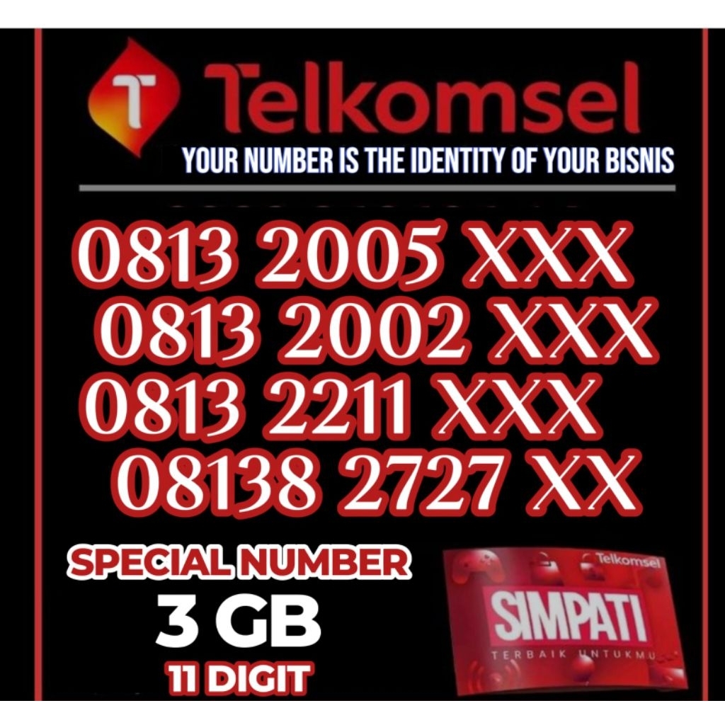 NOMOR CANTIK 11 DIGIT PERDANA SIMPATI