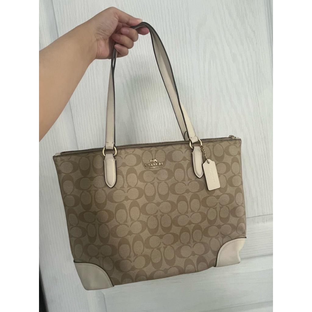 tas coach zip tote original 100%