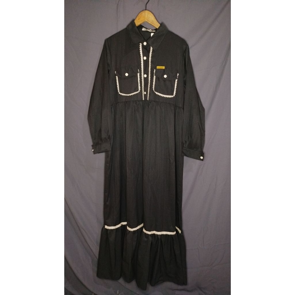 gamis nanhai hitam ala korea