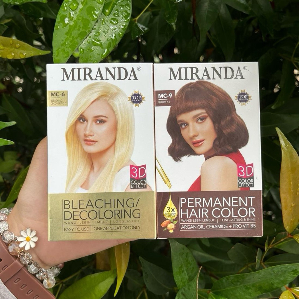 Paket Miranda Pewarna Rambut Bleaching MC-6 + Brown MC-9