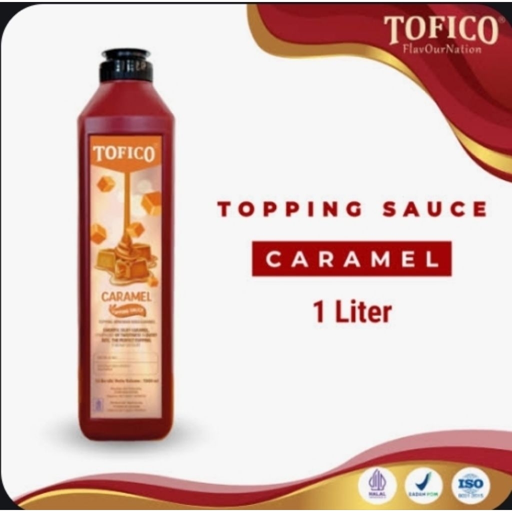 Tofico Caramel Sauce Topping 1 Liter / Tofico Sauce Caramel / Topping Caramel