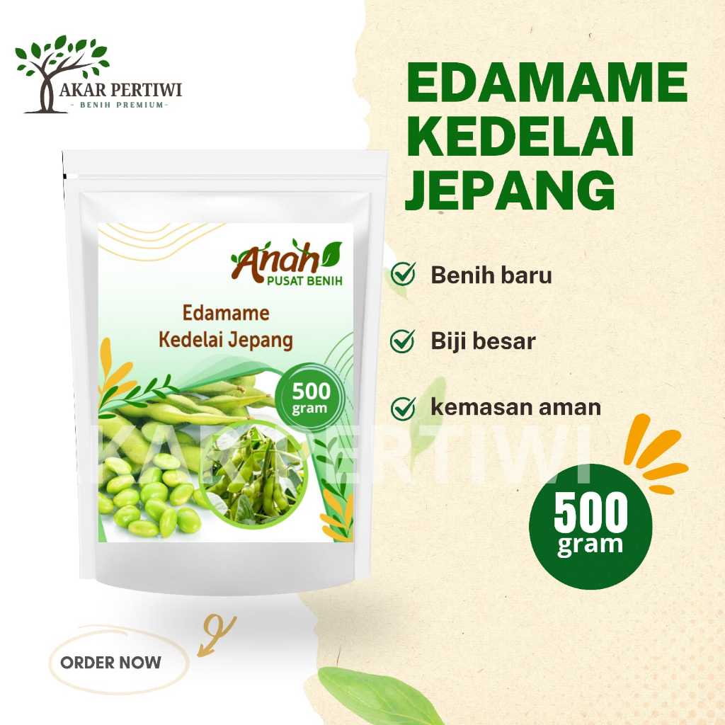 Akar Pertiwi - Benih Biji Bibit Edamame Kedelai Jepang 500 Gram