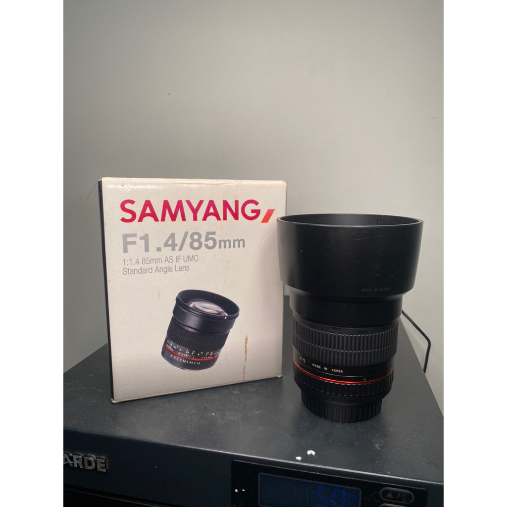 lensa samyang canon F1.4/85mm manual fokus