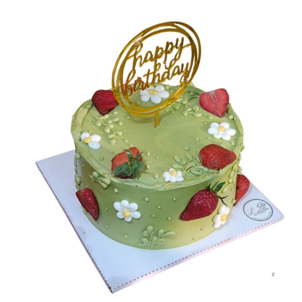 Cake Matcha Strawberry Cake Hijau Strawberry Kue Strawberry Kue Ulang Tahun Strawberry Birthday Cake
