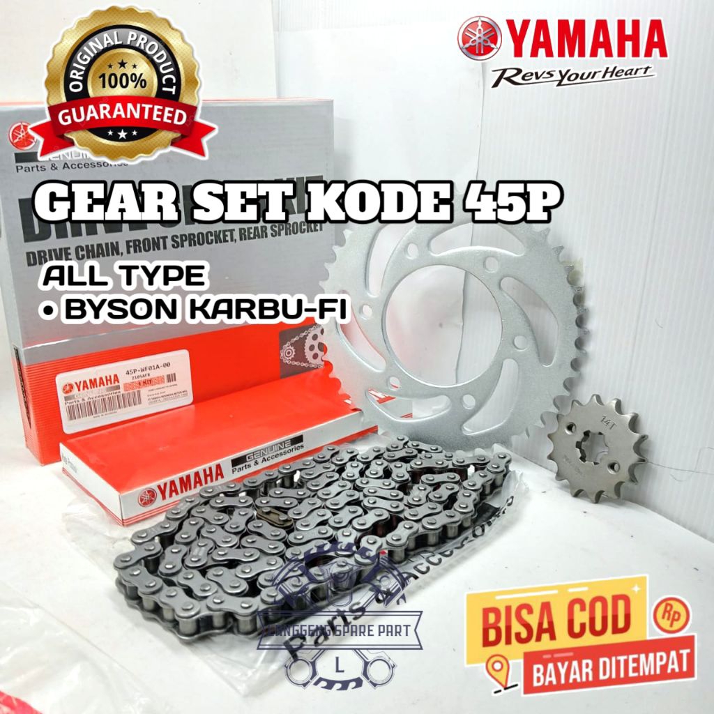 54P GEAR SET,ORIGINAL YAMAHA,GEAR SET YAMAHA BYSON,GEAR SET YAMAHA BYSON FI,GEAR SET FULLSET YAMAHA,