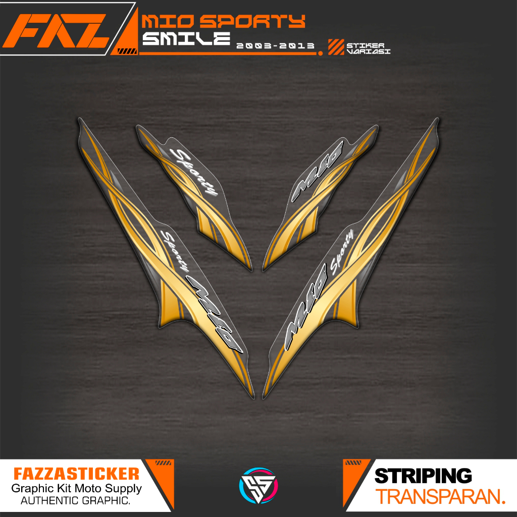 UV TRANSPARENT STRIPING MIO SPORTY MOTIF 54 CLEAR STICKER YAMAHA MIO SMILE MIO GARNISH STICKER MIO S