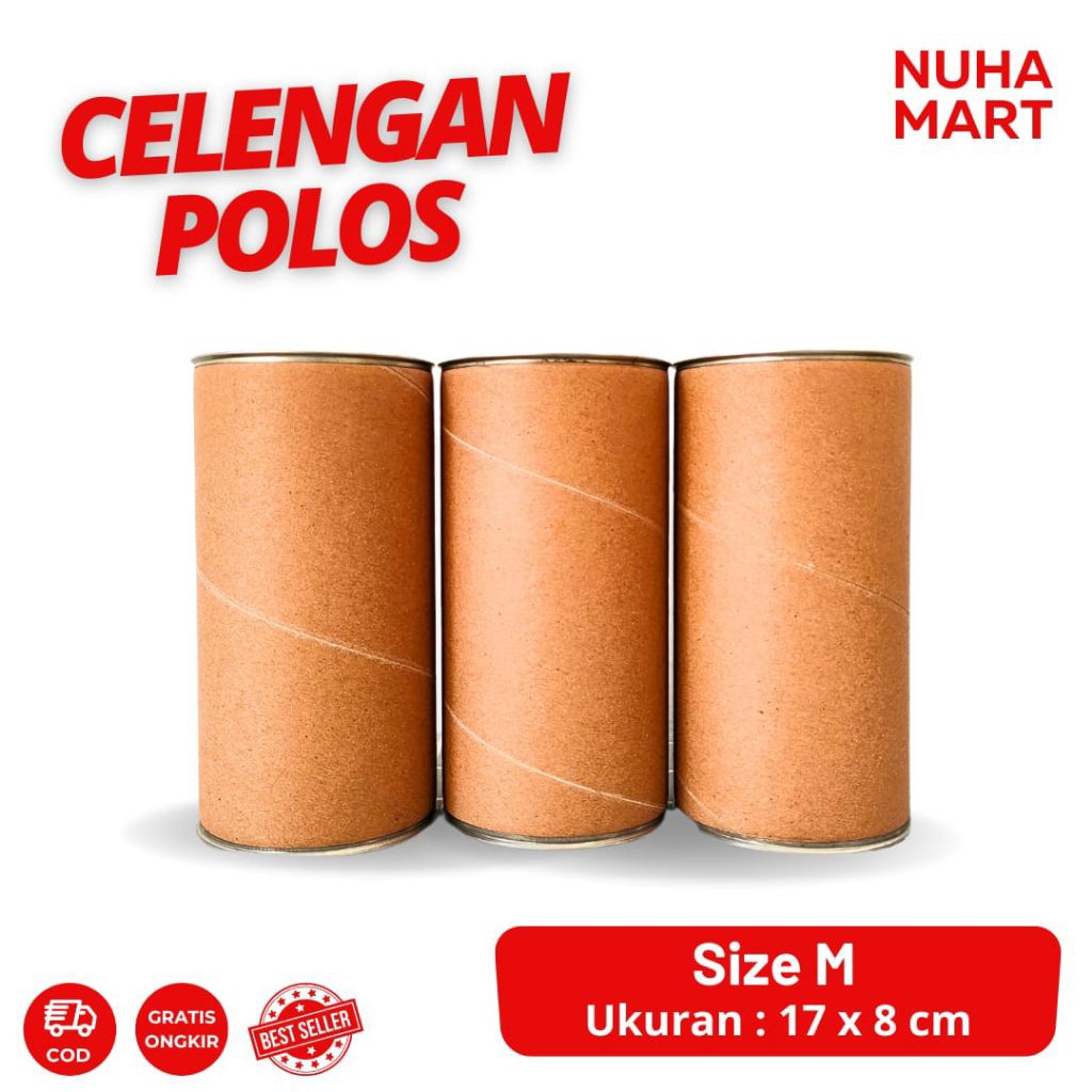 Celengan Polos M 17 x 8,5 cm Komposit Tanpa Sticker Buka Tutup Papertube Souvenir MEDIUM