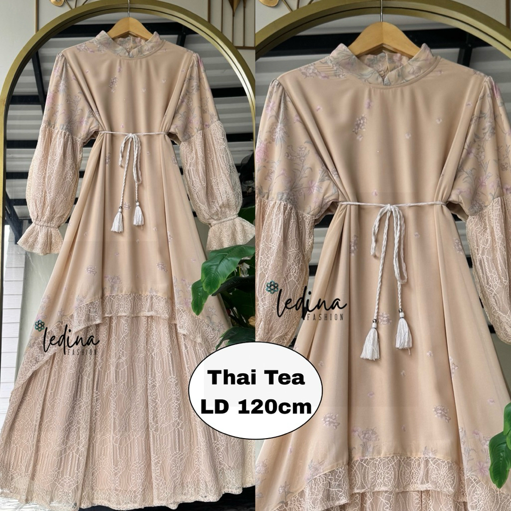 VIONA DRESS LD 120 by Ledina Fashion - Gamis Terbaru - Gamis Wanita - Gamis Kondangan - Gamis Lebara
