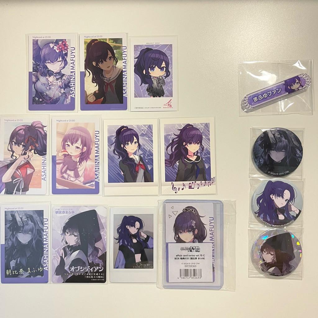 project sekai official merch asahina mafuyu bene epick jewel card pashakore fan title pin zozotown c