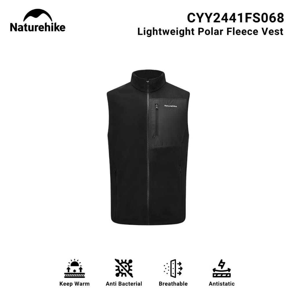 JAKET ROMPI NATUREHIKE CYY2441FS068 POLAR FLEECE VEST WINTER HEATED JACKET CAMPING HIKING WARM VEST 