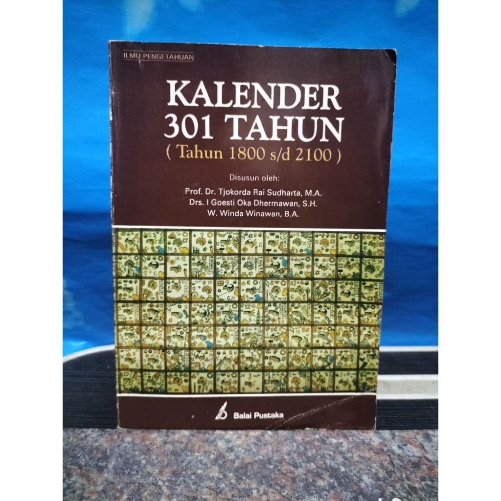 BUKU BEKAS KALENDER 301 TAHUN (TAHUN 1800 - 2100)