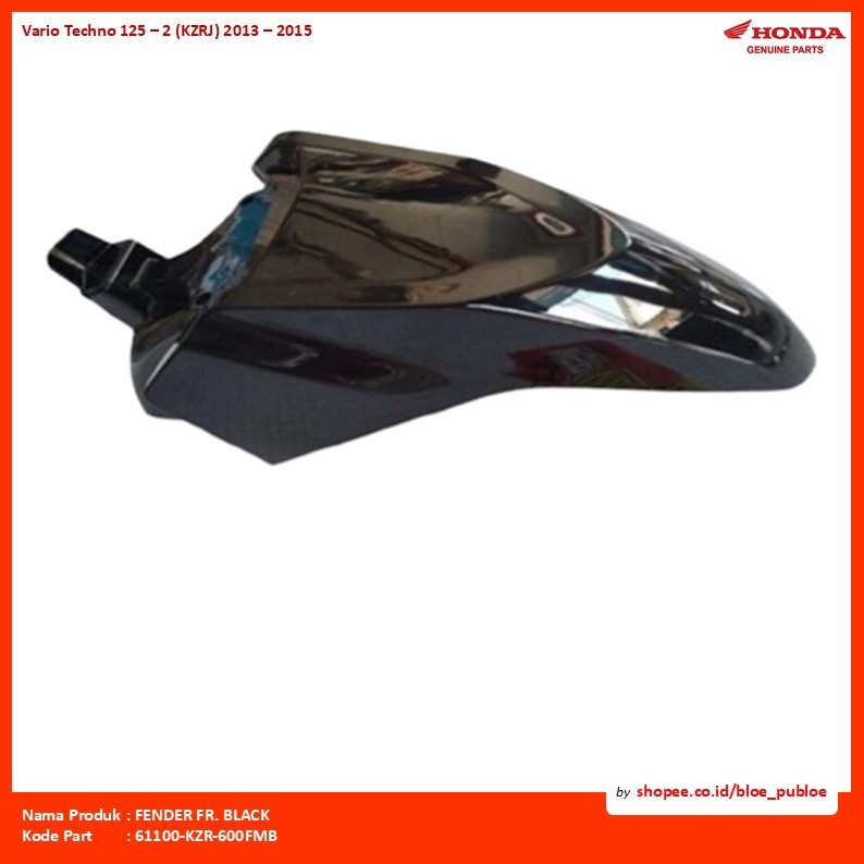 Spakbor Depan Hitam Honda Vario Techno 125 Helm-In FI/FENDER FR. BLACK/61100KZR600FMB