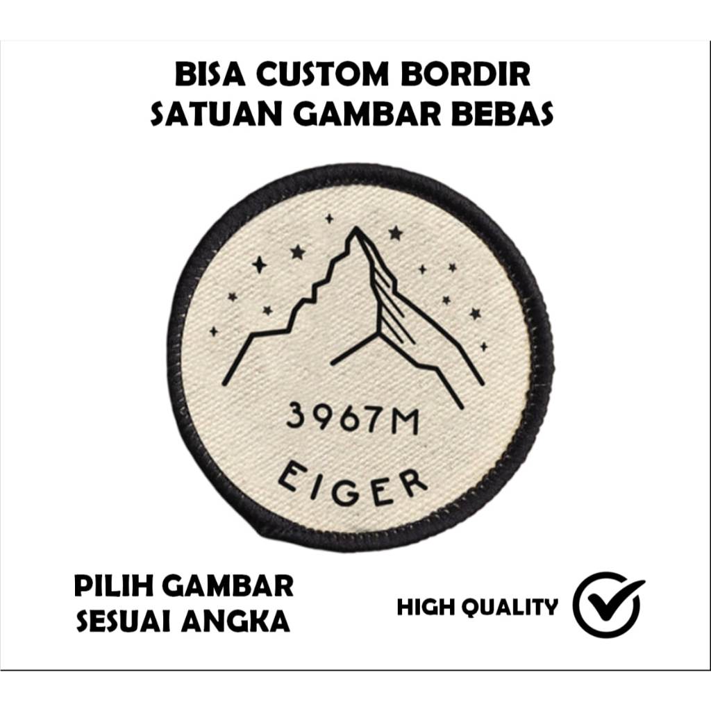 Emblem Patch Bordir Logo EIGER - IBP