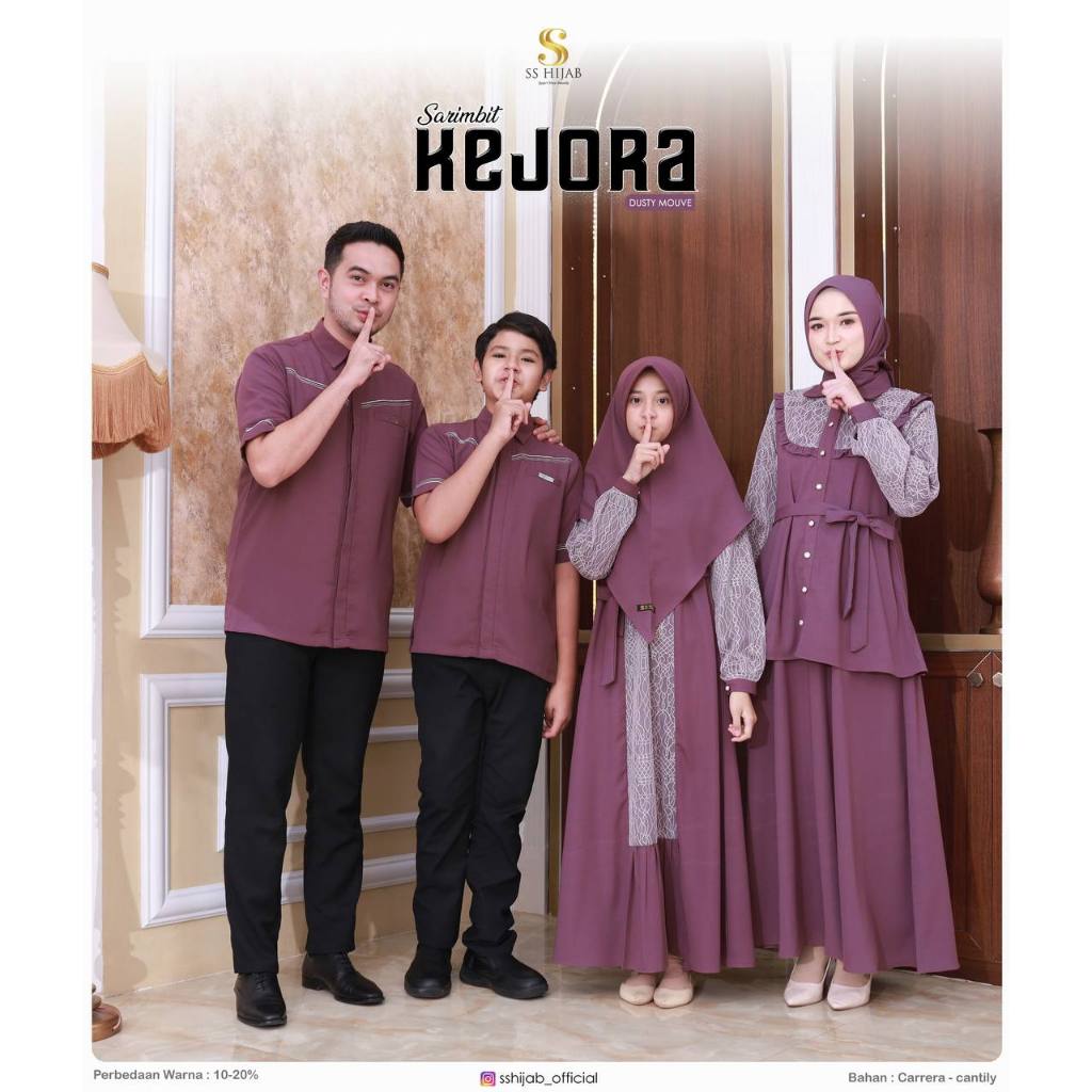 [PO] SARIMBIT KEJORA (DUSTY MAUVE) BY SS HIJAB - Original SS Hijab - Sarimbit 2026 - Famset 2026 - F