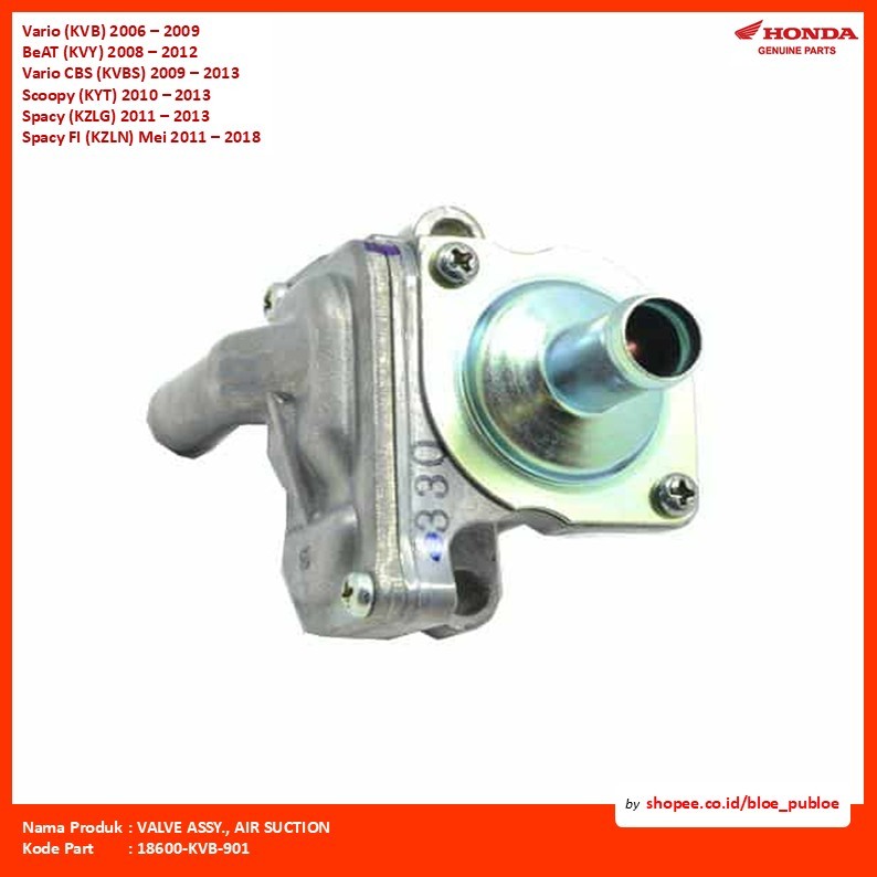 Air Suction Valve, Sas Motor Honda Matic/VALVE ASSY., AIR SUCTION/18600KVB901