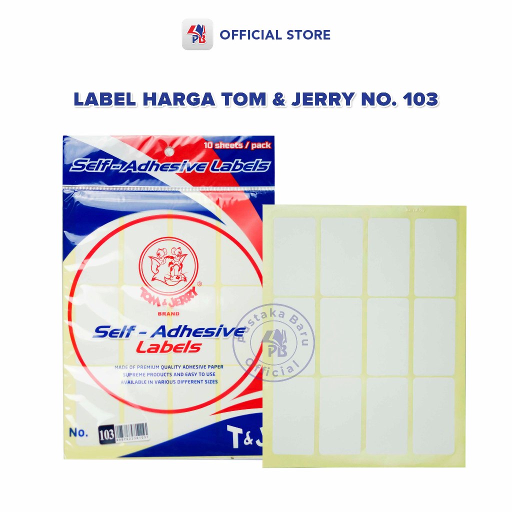 Label Harga / Lebel Harga / Label Baju / Stiker Nama Undangan Label Harga Tom & Jerry No 103 (1 pack