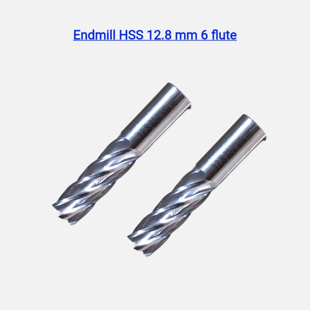 Endmill nachi 12.8 4f end mill hss bekas mata bor frais 12.8mm 6flute cutter milling