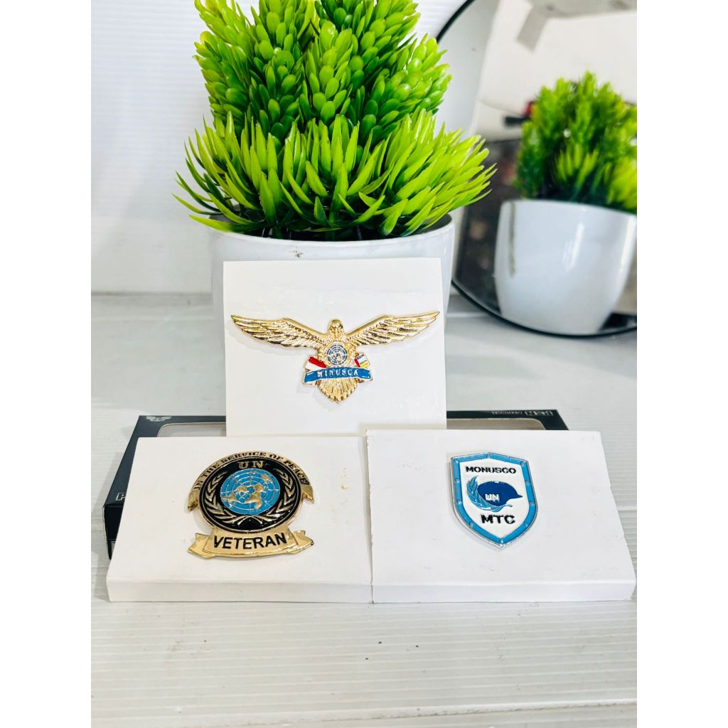 BRIVET PIN TNI UN VETERAN / MONUSCO / MTC BAHAN LOGAM BERKUALITAS