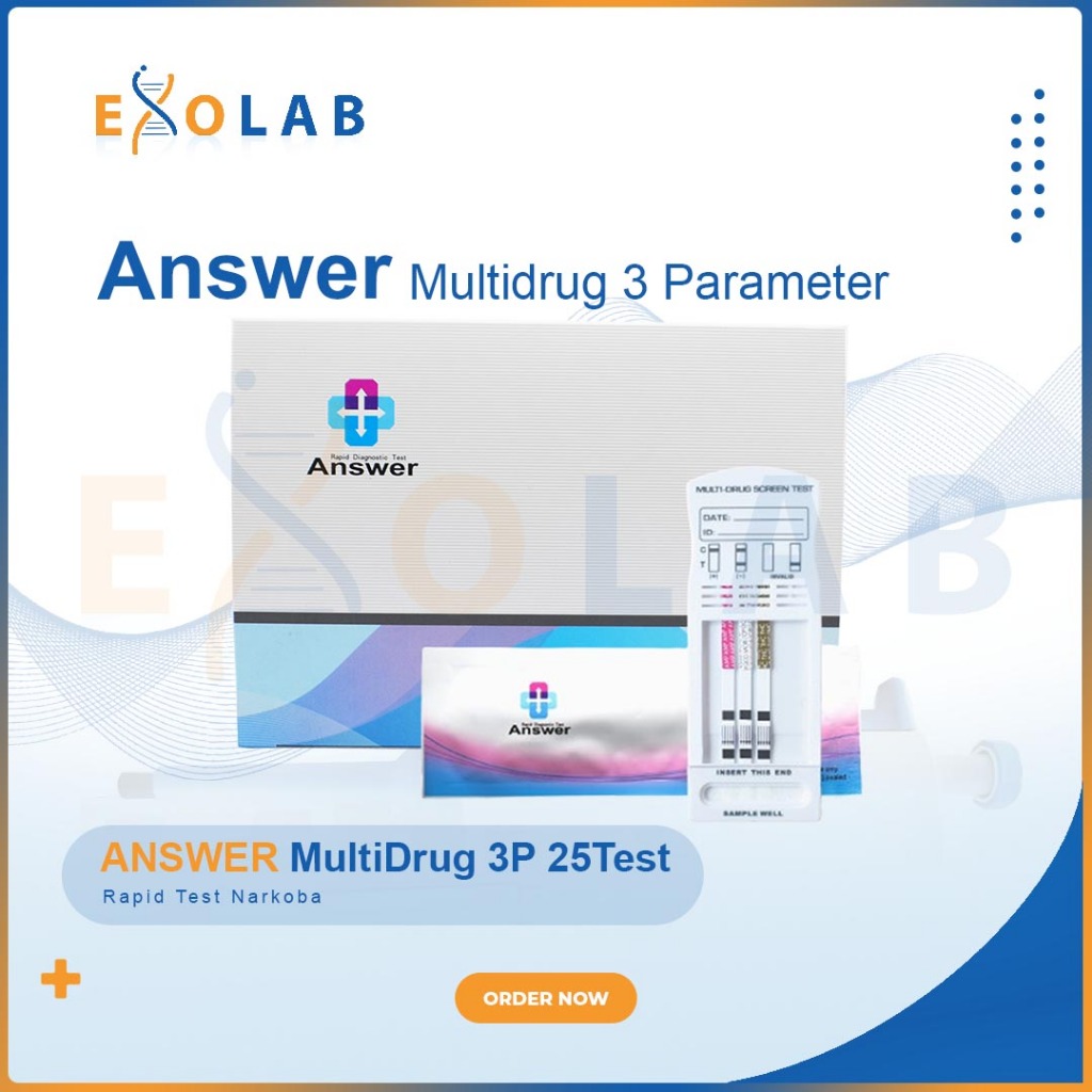 Answer Rapid Test Narkoba 3 Parameter (AMP-MOP-THC) – Multi Drug 3P