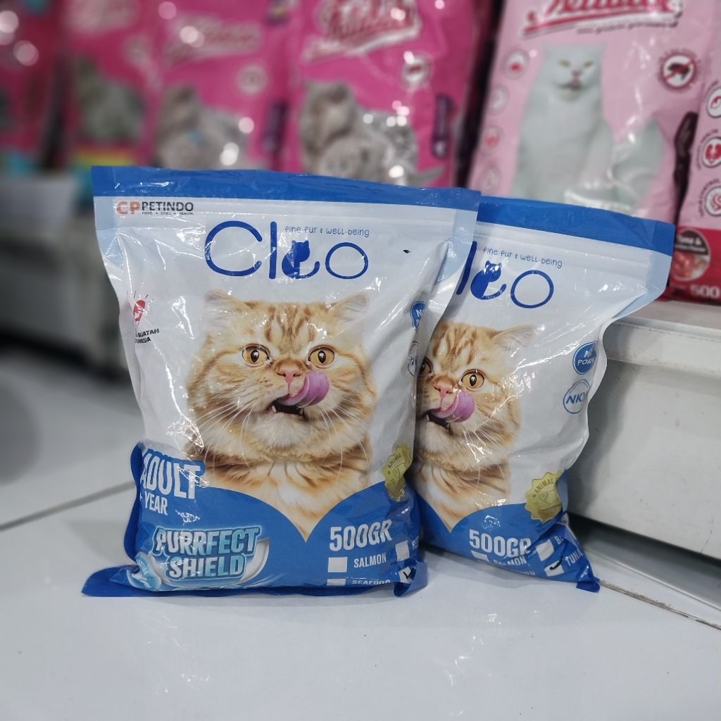 Makanan Kucing Cleo Adult Repack 500 Gram - Makanan Kucing Cleo Cat Food